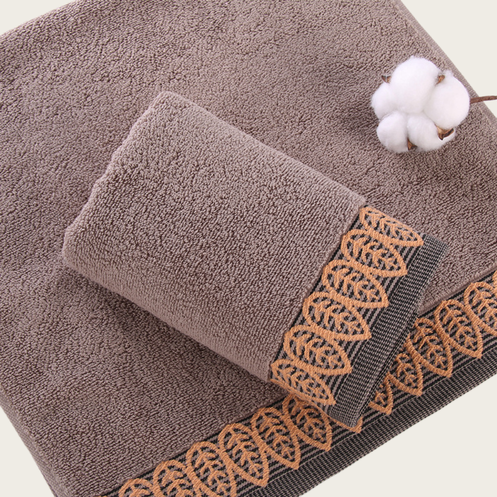 Thick Soft Absorbent Cotton Jacquard Towel for Home Use